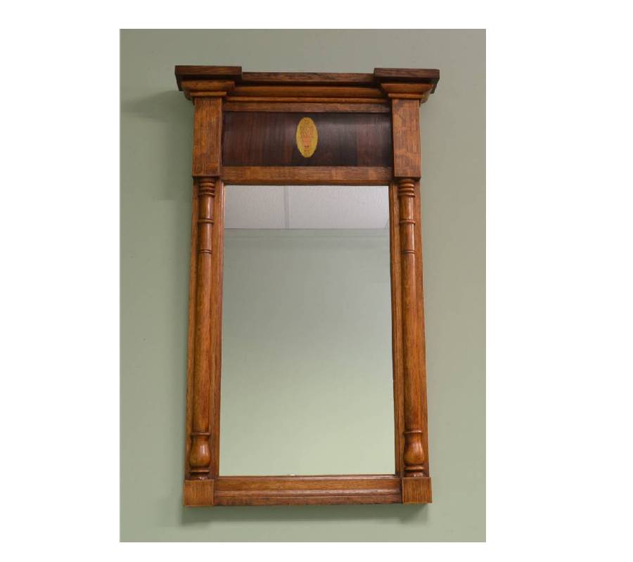 William IV Rosewood & Oak Antique Mirror.