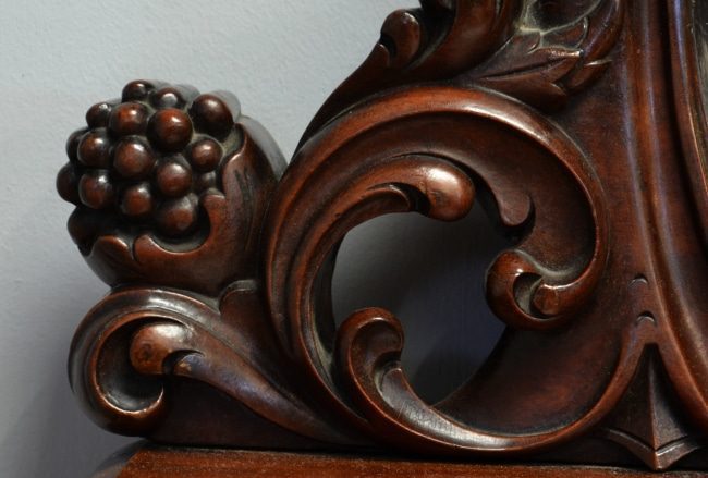 carved sections of sideboard