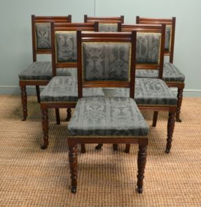 Victorian Mahogany Antique Dining Chairs by Roodhouse of Leeds. 