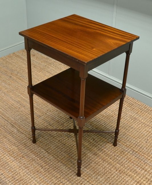 Antique Edwardian Mahogany Occasional Table/What-Not by John Taylor & Son.