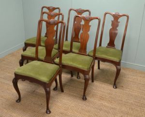 Mahogany Dining Chairs stamped by the cabinet makers ‘Morrison & Co Edinburgh’