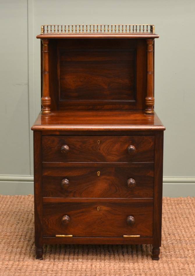 Rare Antique Rosewood Victorian Coal Purdonium.