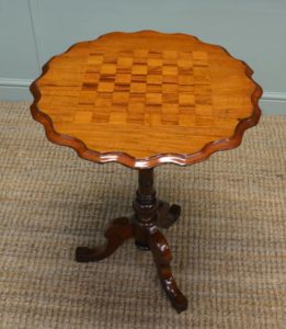 Victorian Walnut Chess Top Occasional Antique Table