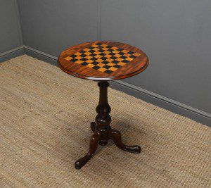 Victorian Mahogany Antique Chess Top Table