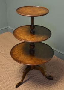 Quality Georgian Mahogany Antique Dumb Waiter 6 Edwardian Oak Dumb Waiter