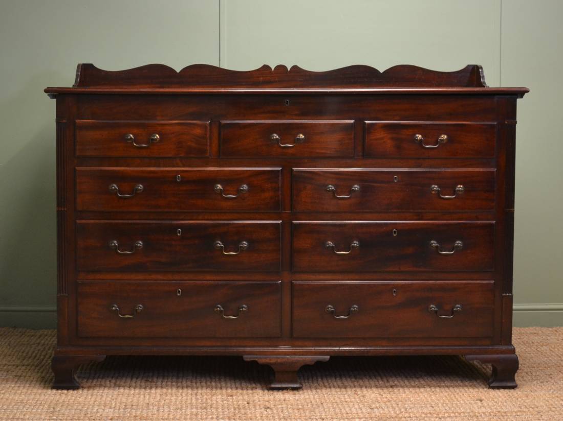 Large Antique Georgian Lancashire Chest