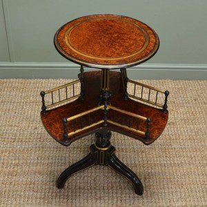 Quality Georgian Mahogany Antique Dumb Waiter 5 Victorian Amboyna Dumb Waiter