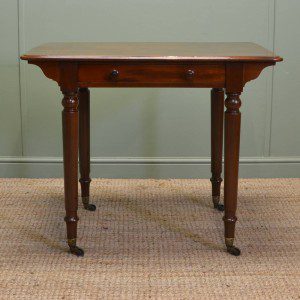 Quality Antique Victorian Writing Table 14 Stunning Holland And Sons Antique Victorian Writing / Side Table