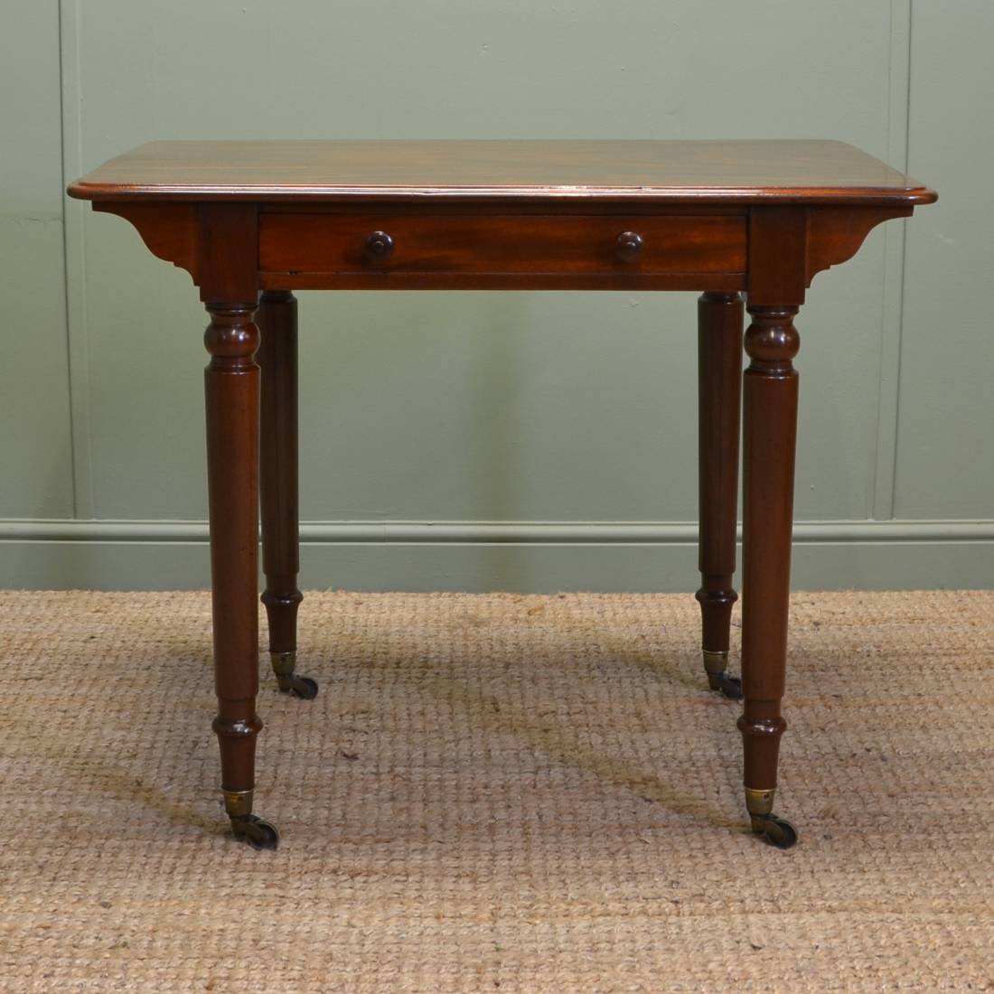 Stunning Holland And Sons Antique Victorian Writing / Side Table
