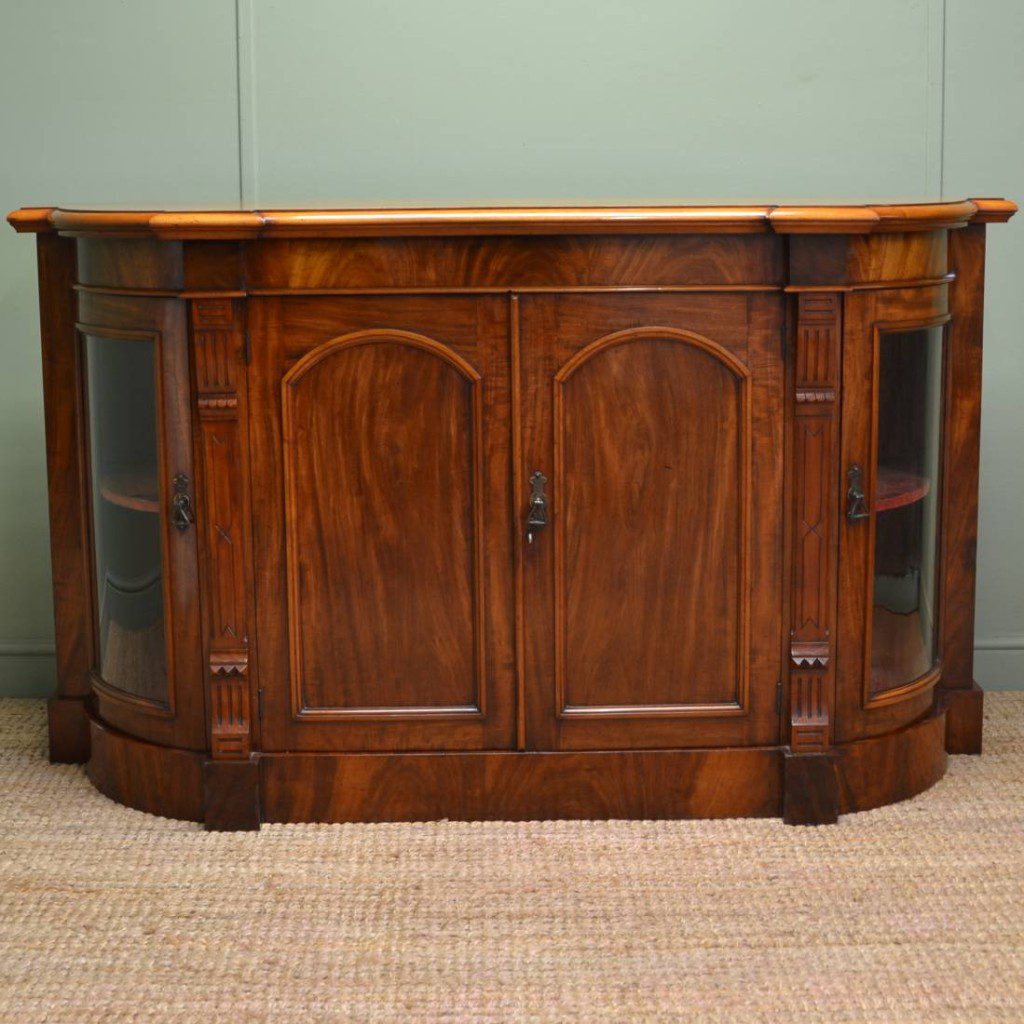 Quality Figured Victorian Mahogany Antique Credenza