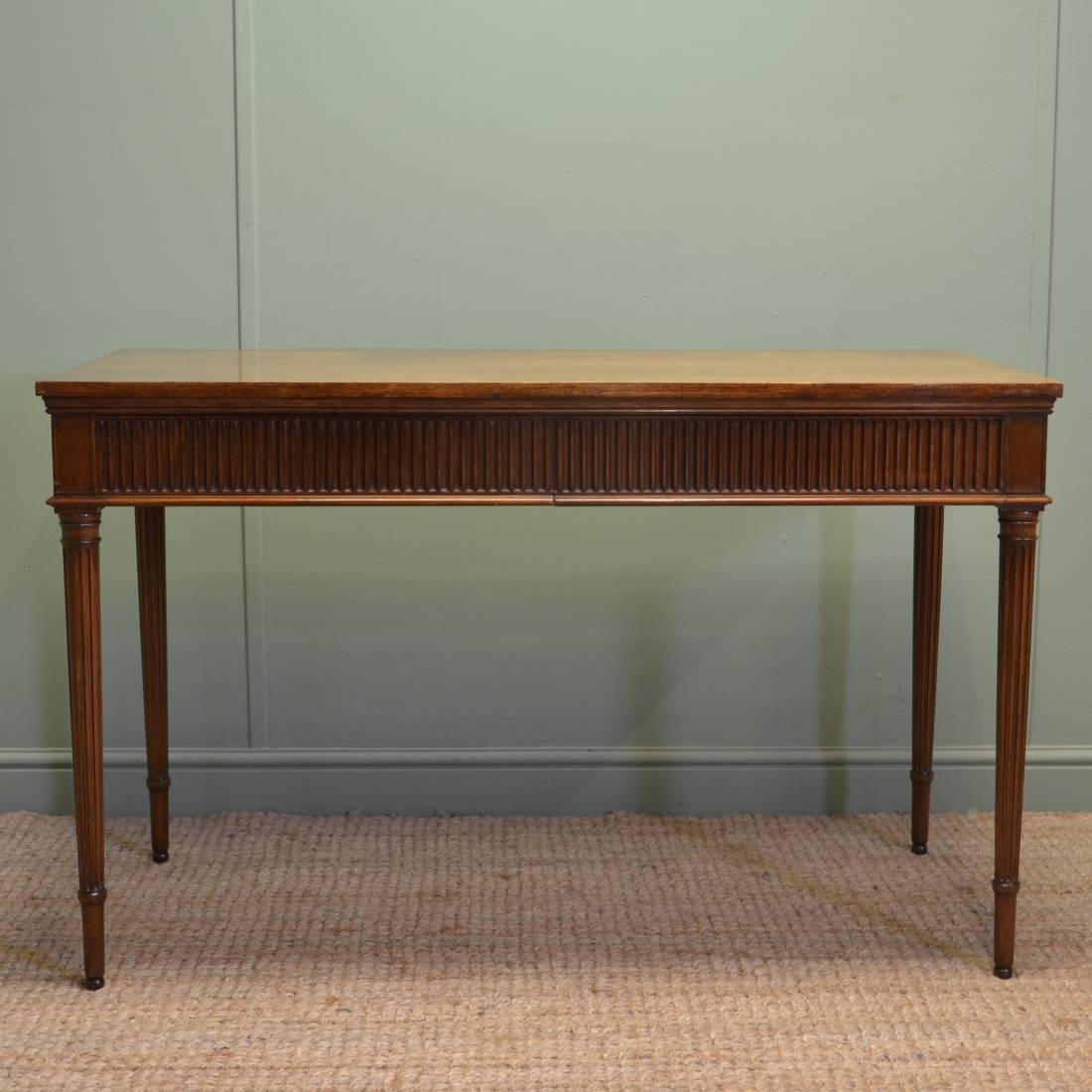 Unusual Howard And Sons Antique Mahogany Edwardian Console / Side Table
