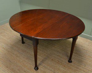 Elegant Victorian Antique Drop Leaf Table 17 Pad foot Drop Leaf Dining Table