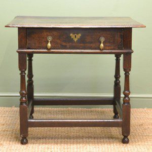 18th Century Antique Oak Side Table