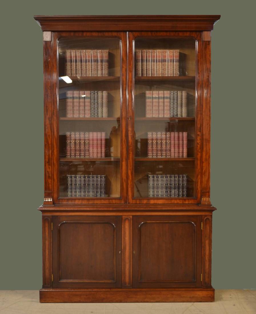 Magnificent Huge Beautifully Figured Mahogany William IV Antique Library Bookcase