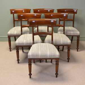 Victorian Bar Back Antique Mahogany Dining Chairs
