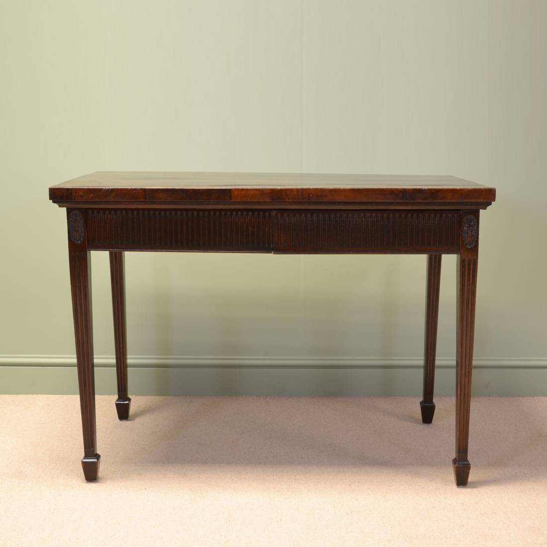 Edwardian Antique Mahogany Side / Console Table By Druce And Co.
