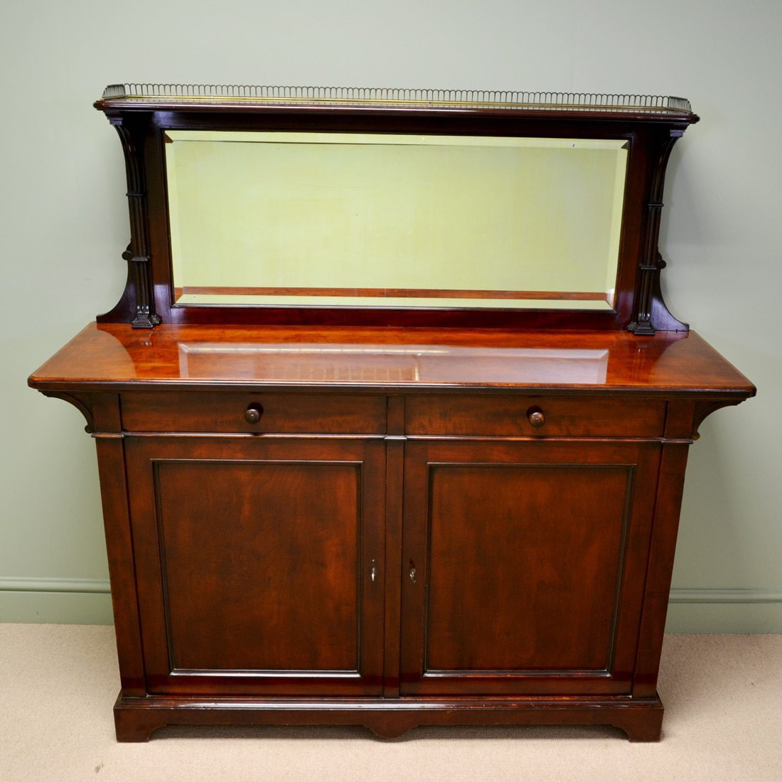 Magnificent Quality Holland And Sons Mahogany Victorian Antique Sideboard