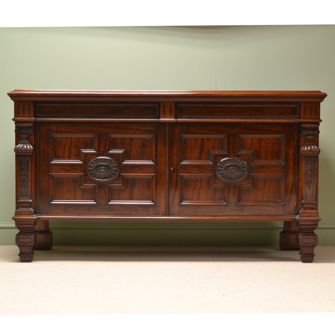 Spectacular Maple & Co Victorian Antique Sideboard / Cupboard