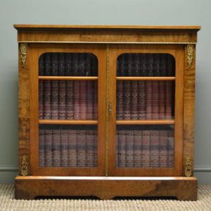 Fine Quality Victorian Walnut Antique Pier Cabinet 17 Walnut Pier Cabinet with Brass Mounts