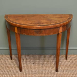Fine Mahogany Antique Regency Side Table 18 Regency side table with Demi Lune front