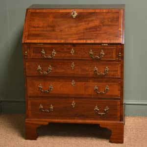 Rare Georgian Yew Wood Antique Bureau 17 Antique Georgian Bureau Writing Desk