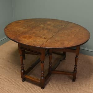 17th Century Country Oak Antique Gate Leg Table 6 17th Century Country Oak Antique Gate Leg Table