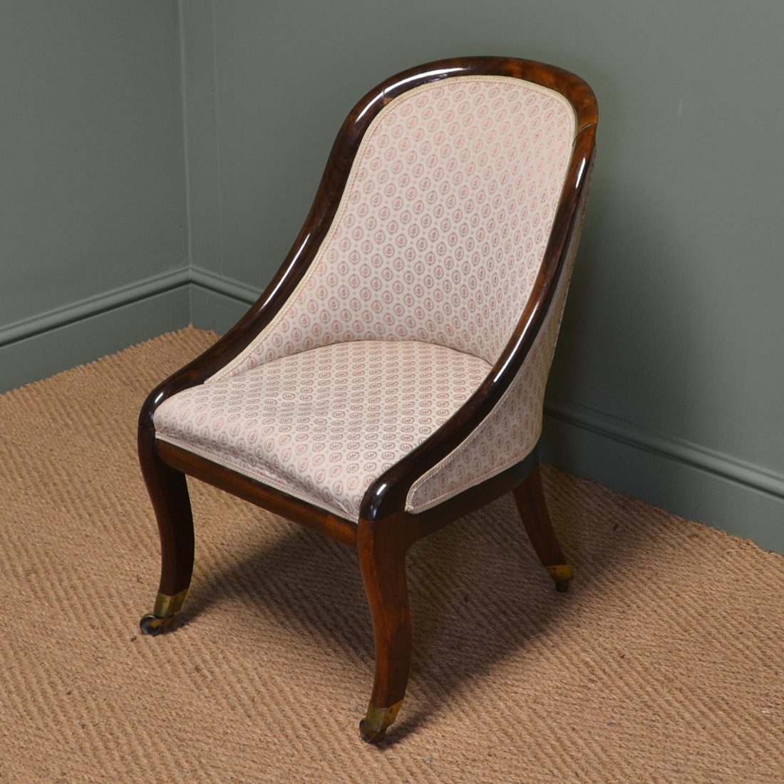 Beautiful Victorian Rosewood Antique Side Chair by J. Kendell & Co.