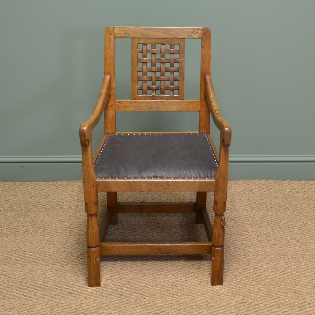 Oak Mouseman Antique Carver Chair