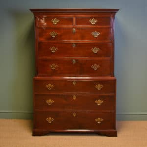 Spectacular Mahogany Georgian Antique Chest on Chest / Tall Boy 17 Georgian Antique Chest on Chest