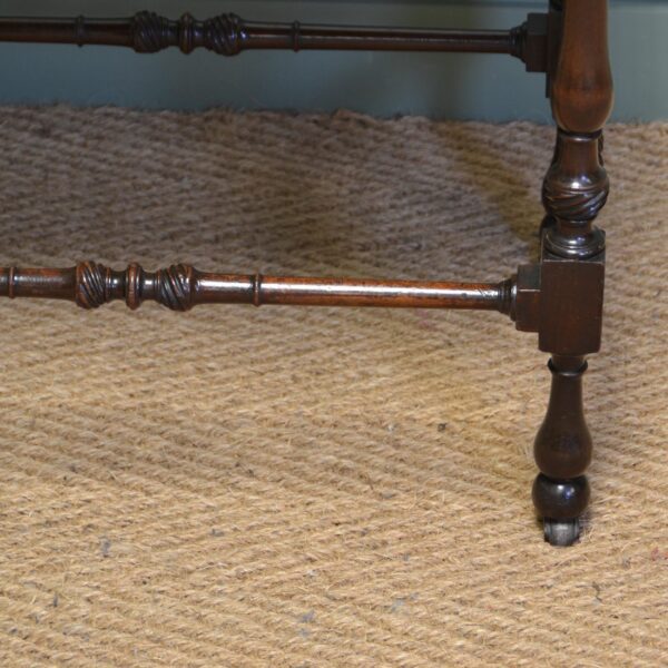 Small Edwardian Mahogany Antique Work Box / Side Table