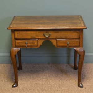 Country House Period Oak Antique Low Boy 18 Antique Low Boy with Cross Banded inlaid edge
