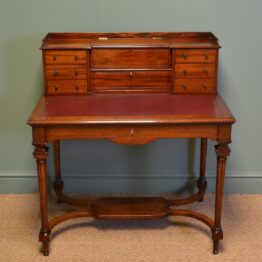 Striking Quality Victorian Mahogany Bonheur Du Jour Writing Desk