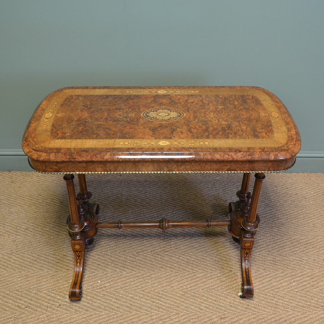 Victorian Inlaid Antique Side Table