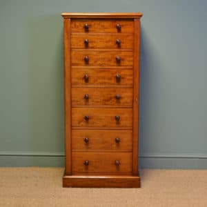 Spectacular Walnut Victorian Antique Wellington Chest 17 Heal & Son Large Victorian Antique Wellington Chest