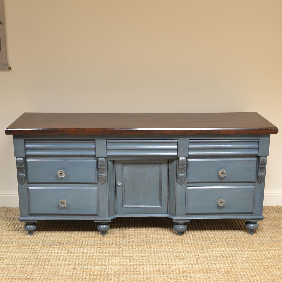 Country Painted Victorian Antique Dresser Base