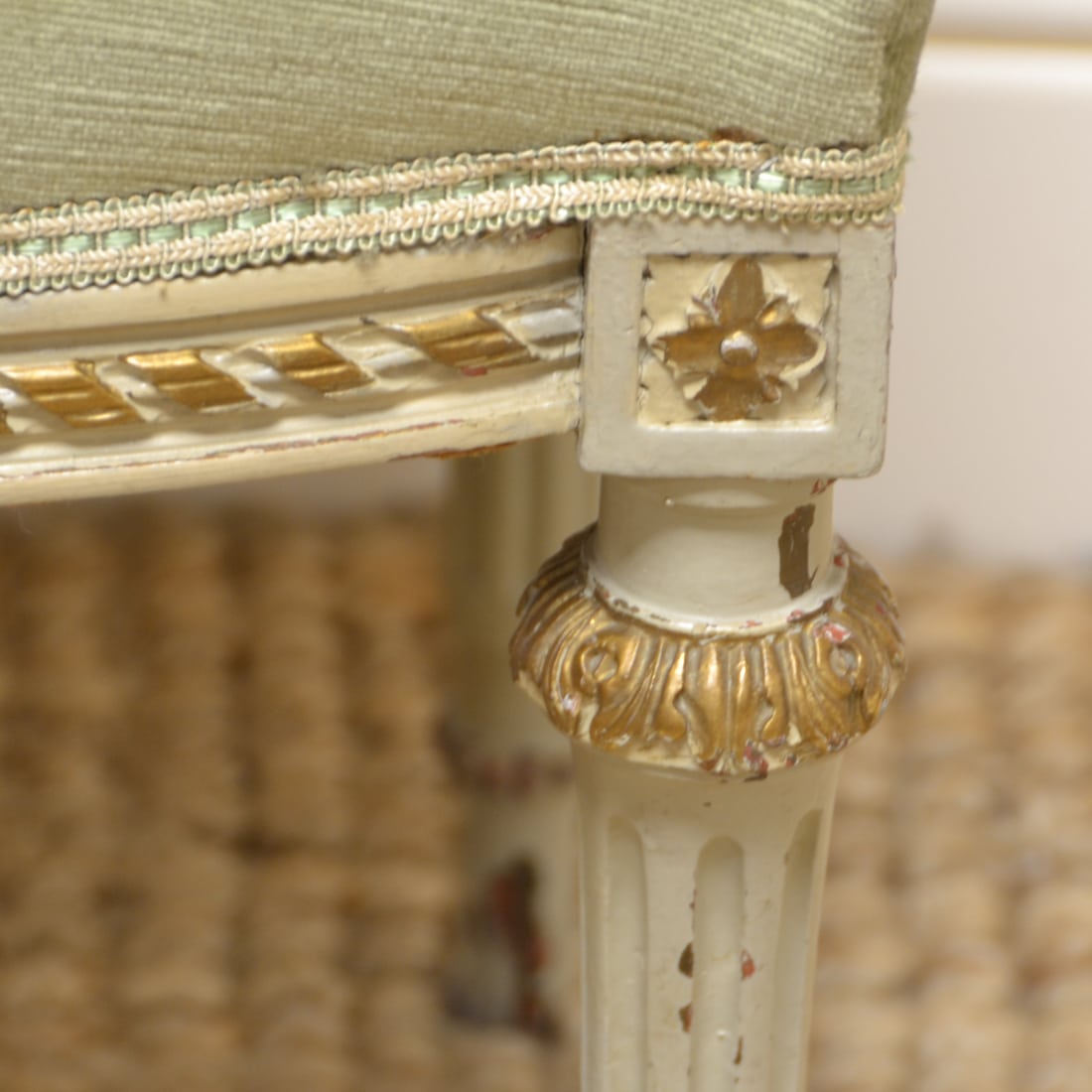 Unusual Decorative Antique Pair Painted His & Hers Victorian Chairs