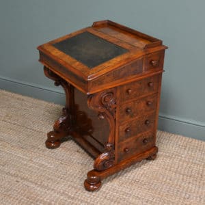 Spectacular Quality Walnut Antique Davenport Desk 16 Rare Yew Victorian Antique Davenport Desk