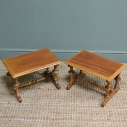 Walnut Pair of  Antique Coffee Tables