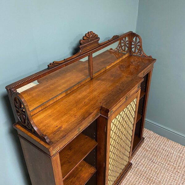 Regency Rosewood Antique Chiffonier Bookcase