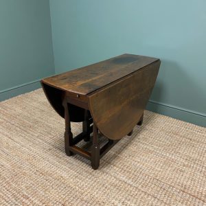 17th Century Country Oak Antique Gate Leg Table 9 Antique Gate Leg Table