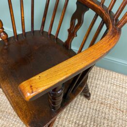 Country House Georgian Oak and Elm Antique Windsor Chair
