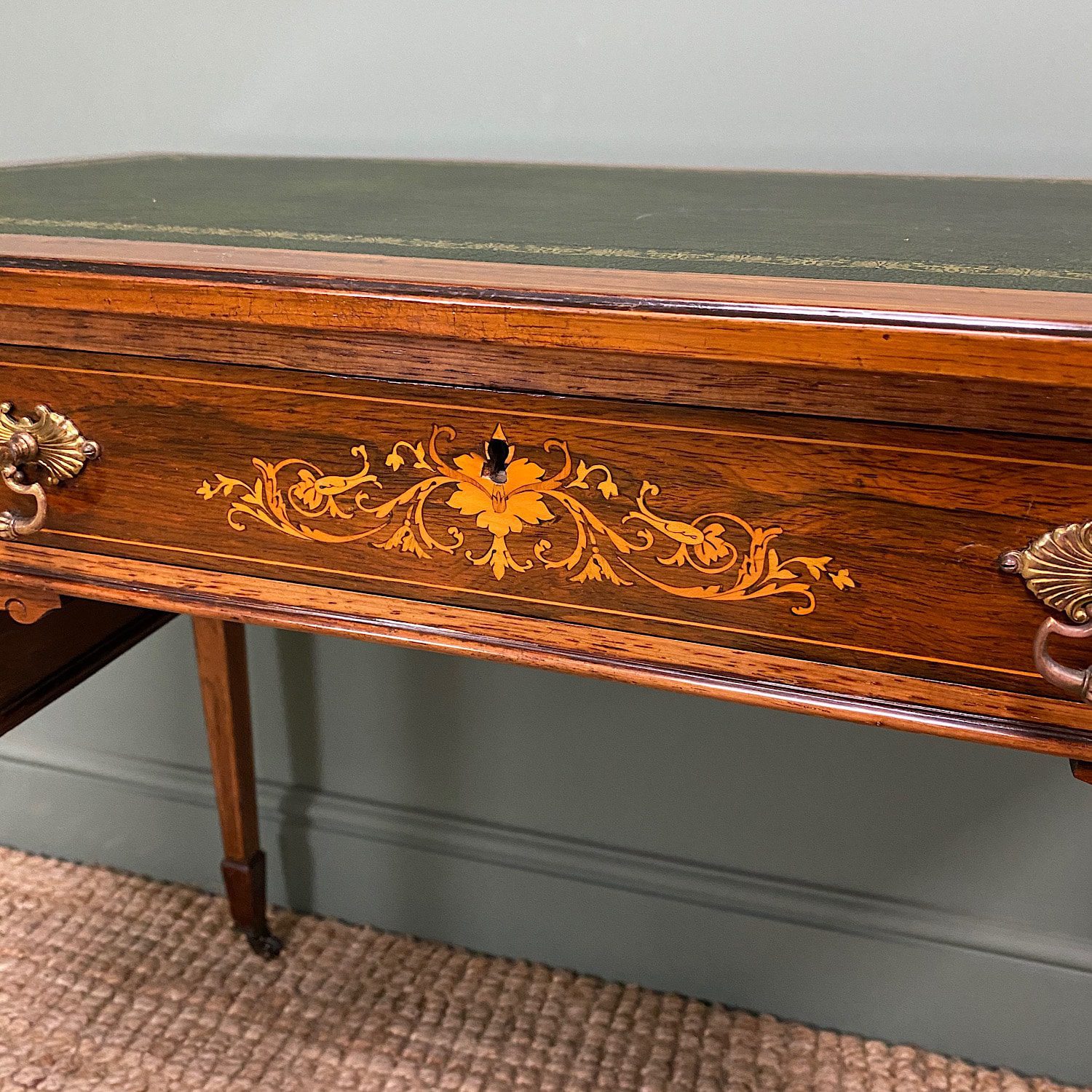 Spectacular Maple & Co Rosewood Victorian Antique Writing Desk