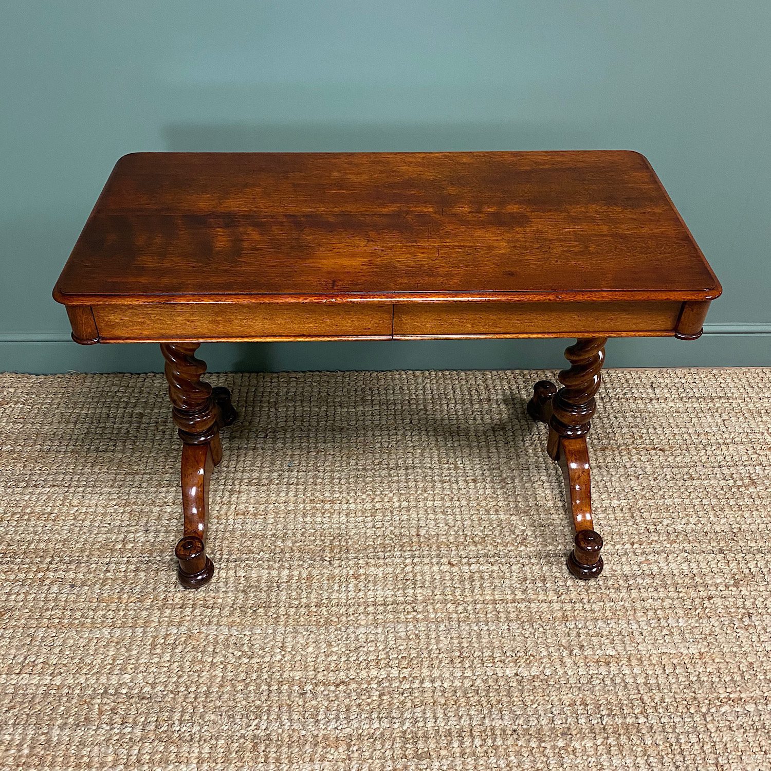 Stunning Antique Mahogany Library Table by Charles Hindley & Sons