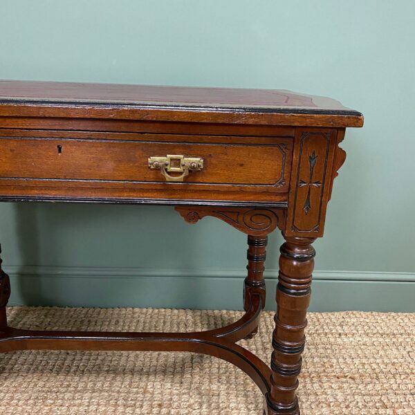 Quality Walnut Maple & Co Antique Writing Table