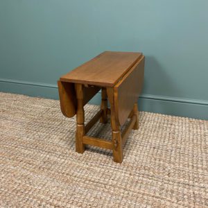 Elegant Victorian Antique Drop Leaf Table 16 Superb Beaverman (Ex-Mouseman) Drop Leaf Coffee Table
