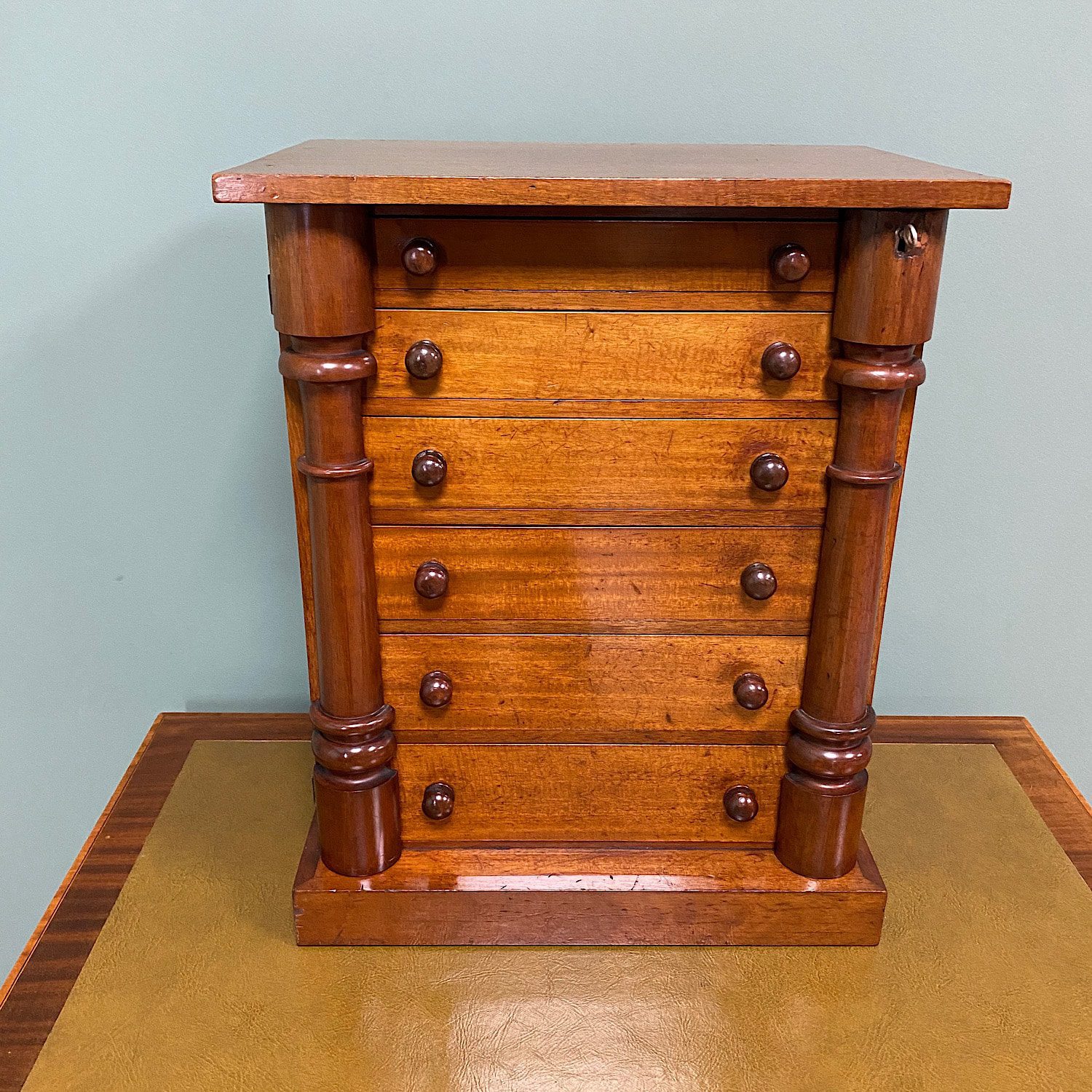 Miniature Antique Wellington Chest / Collectors Specimen Chest by James Gardner