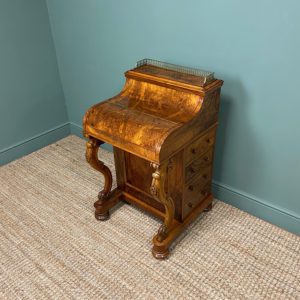 Spectacular Quality Walnut Antique Davenport Desk 14 Piano Top Antique Davenport Desk