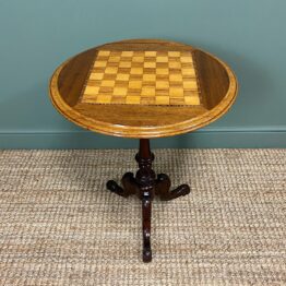 Quality Victorian Walnut Chess Top Occasional Table