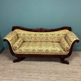 Spectacular Regency Mahogany Antique Sofa / Settee