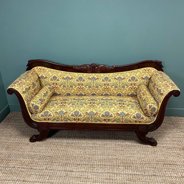 Spectacular Regency Mahogany Antique Sofa / Settee